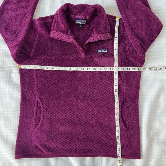 Patagonia Re-Tool Snap-T Pullover Magenta Fleece Quarter-Zip Jacket SZ L - Picture 5 of 15
